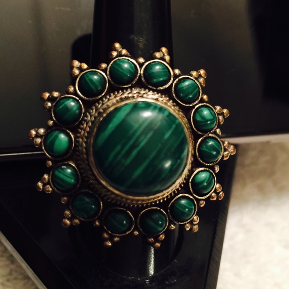 Jewelry - 💚Malachite💚handmade silver ring